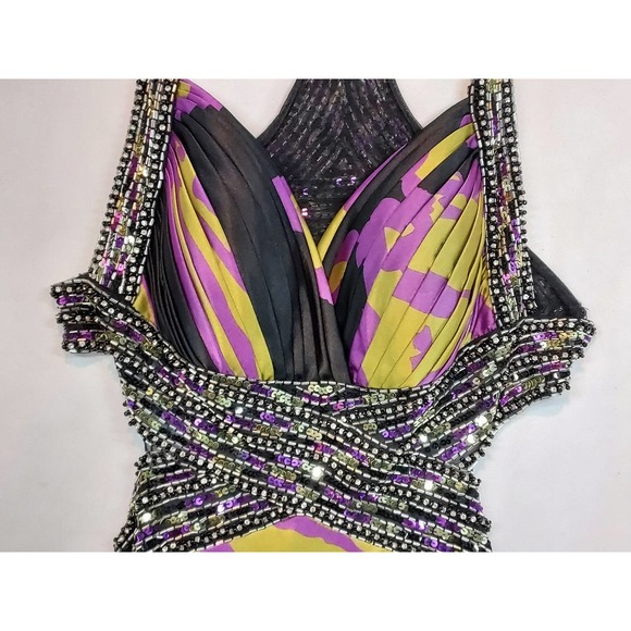 Dave & Johnny Full Length Backless Maxi Gown Size 5/6 - Picture 7 of 10